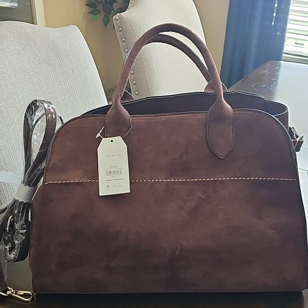 TIME AND TRU FAUX SUEDED BAG